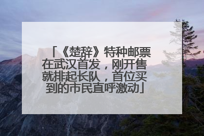 《楚辞》特种邮票在武汉首发，刚开售就排起长队，首位买到的市民直呼激动