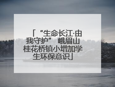 “生命长江·由我守护” 峨眉山桂花桥镇小增加学生环保意识