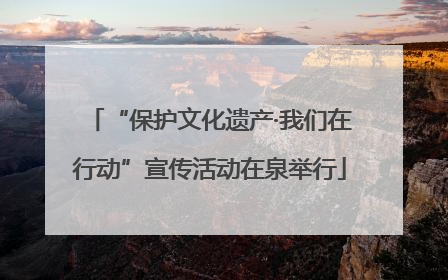 “保护文化遗产·我们在行动”宣传活动在泉举行