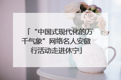 “中国式现代化的万千气象”网络名人安徽行活动走进休宁