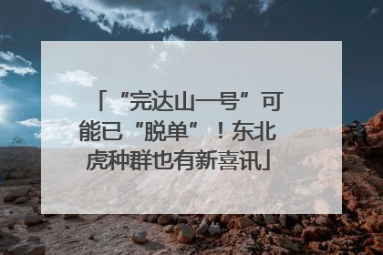 “完达山一号”可能已“脱单”！东北虎种群也有新喜讯