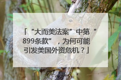 “大而美法案”中第“899条款”，为何可能引发美国外资危机？