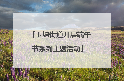 玉塘街道开展端午节系列主题活动