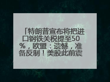 特朗普宣布将把进口钢铁关税提至50%，欧盟：遗憾，准备反制！美股此前震荡，机构：美元正进入熊市