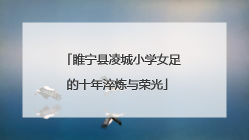 睢宁县凌城小学女足的十年淬炼与荣光