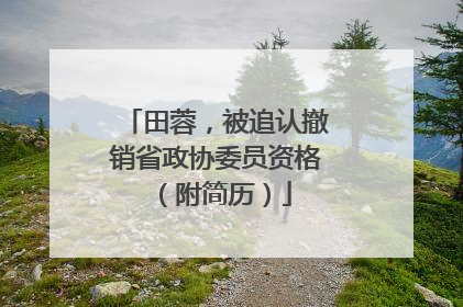 田蓉，被追认撤销省政协委员资格（附简历）
