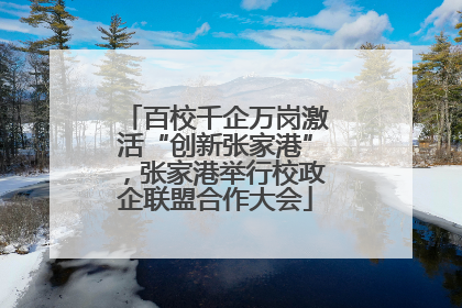 百校千企万岗激活“创新张家港”，张家港举行校政企联盟合作大会