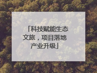 科技赋能生态文旅，项目落地产业升级