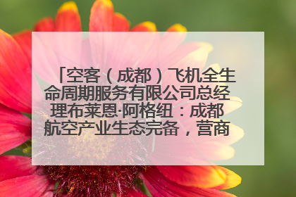 空客（成都）飞机全生命周期服务有限公司总经理布莱恩·阿格纽：成都航空产业生态完备，营商环境优势显著