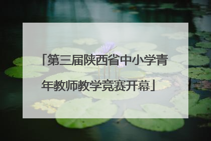 第三届陕西省中小学青年教师教学竞赛开幕