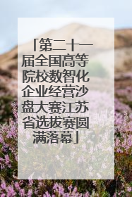 第二十一届全国高等院校数智化企业经营沙盘大赛江苏省选拔赛圆满落幕