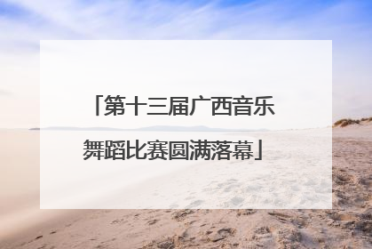 第十三届广西音乐舞蹈比赛圆满落幕