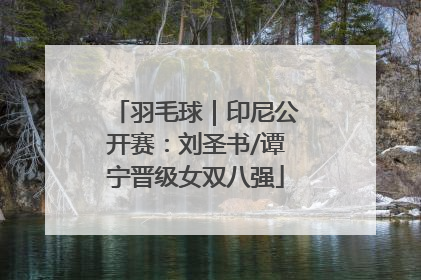羽毛球｜印尼公开赛：刘圣书/谭宁晋级女双八强