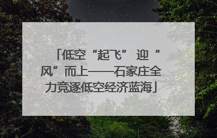 低空“起飞” 迎“风”而上——石家庄全力竞逐低空经济蓝海