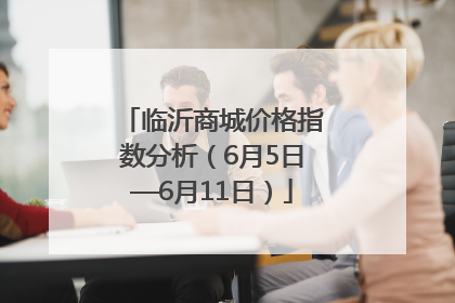 临沂商城价格指数分析（6月5日—6月11日）