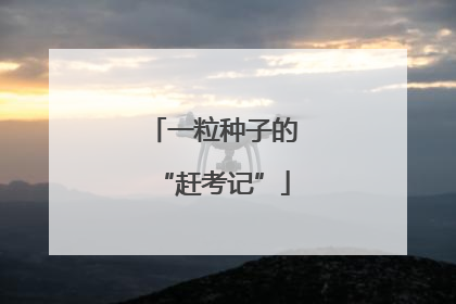 一粒种子的“赶考记”