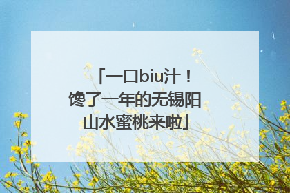 一口biu汁！馋了一年的无锡阳山水蜜桃来啦