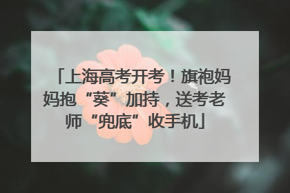 上海高考开考！旗袍妈妈抱“葵”加持，送考老师“兜底”收手机