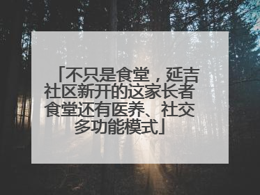 不只是食堂，延吉社区新开的这家长者食堂还有医养、社交多功能模式