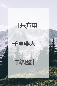 东方电子重要人事调整