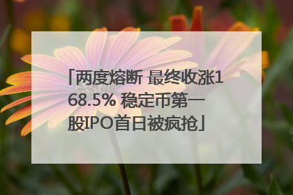 两度熔断 最终收涨168.5% 稳定币第一股IPO首日被疯抢