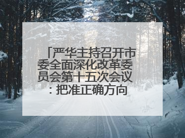 严华主持召开市委全面深化改革委员会第十五次会议：把准正确方向 坚持守正创新
