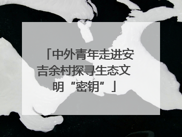 中外青年走进安吉余村探寻生态文明“密钥”