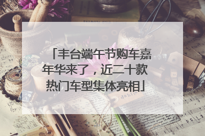 丰台端午节购车嘉年华来了，近二十款热门车型集体亮相