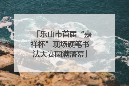 乐山市首届“嘉祥杯”现场硬笔书法大赛圆满落幕