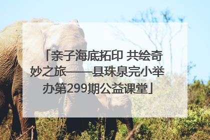亲子海底拓印 共绘奇妙之旅——县珠泉完小举办第299期公益课堂