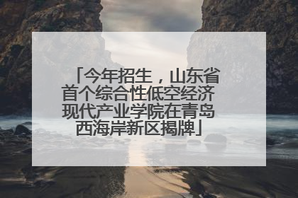今年招生，山东省首个综合性低空经济现代产业学院在青岛西海岸新区揭牌