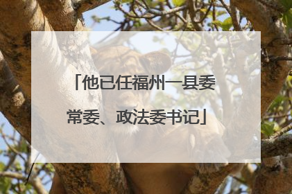他已任福州一县委常委、政法委书记