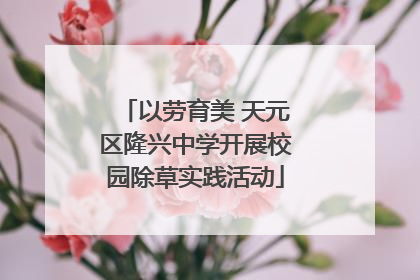 以劳育美 天元区隆兴中学开展校园除草实践活动