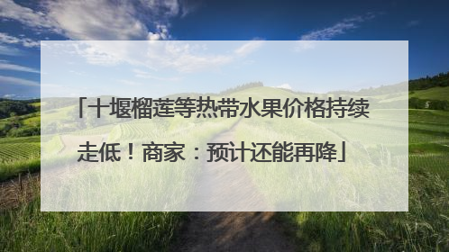 十堰榴莲等热带水果价格持续走低！商家：预计还能再降