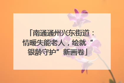 南通通州兴东街道：情暖失能老人，绘就“银龄守护”新画卷