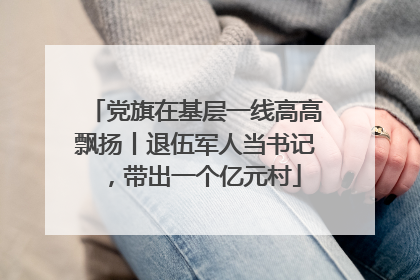 党旗在基层一线高高飘扬丨退伍军人当书记，带出一个亿元村