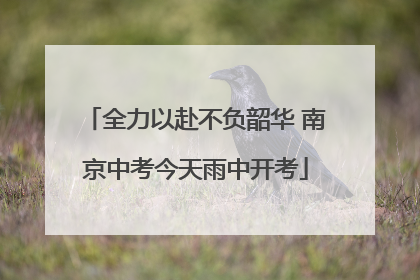 全力以赴不负韶华 南京中考今天雨中开考