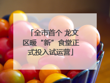 全市首个 龙文区暖“新”食堂正式投入试运营