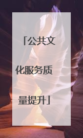 公共文化服务质量提升