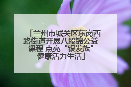 兰州市城关区东岗西路街道开展八段锦公益课程 点亮“银发族”健康活力生活