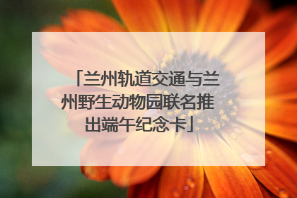 兰州轨道交通与兰州野生动物园联名推出端午纪念卡