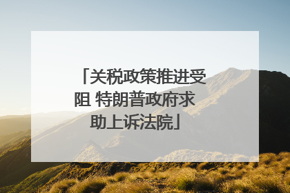 关税政策推进受阻 特朗普政府求助上诉法院