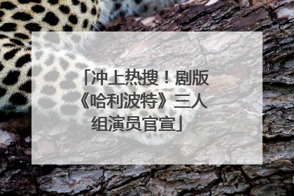 冲上热搜！剧版《哈利波特》三人组演员官宣