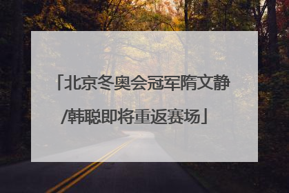北京冬奥会冠军隋文静/韩聪即将重返赛场
