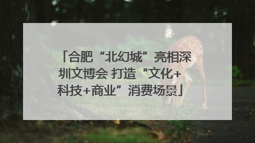 合肥“北幻城”亮相深圳文博会 打造“文化+科技+商业”消费场景