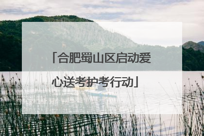 合肥蜀山区启动爱心送考护考行动