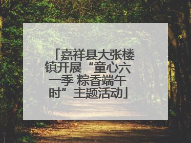 嘉祥县大张楼镇开展“童心六一季 粽香端午时”主题活动
