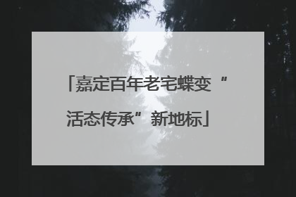 嘉定百年老宅蝶变“活态传承”新地标