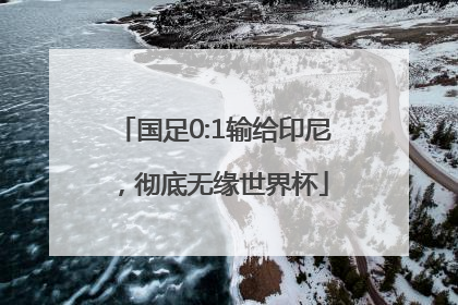 国足0:1输给印尼，彻底无缘世界杯