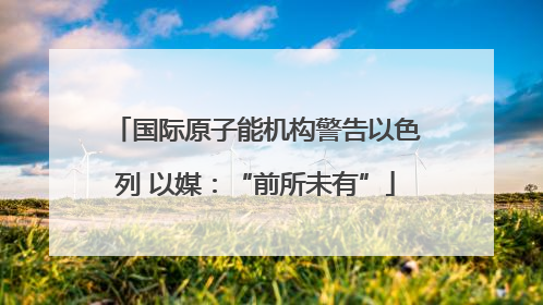 国际原子能机构警告以色列 以媒：“前所未有”